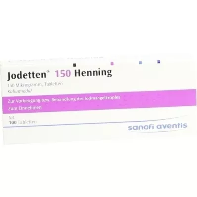 JODETTEN 150 comprimés Henning, 100 pc