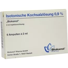 ISOTONISCHE Solution saline 0,9% ampoules Biokanol, 6X2 ml