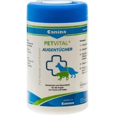 PETVITAL Lingettes humides pour yeux vétérinaires, 120 pièces