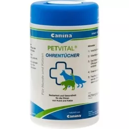 PETVITAL Lingettes humides pour oreilles vétérinaires, 120 pièces