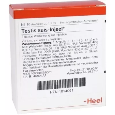 TESTIS SUIS Ampoules Injeel, 10 pc TESTIS SUIS Ampoules Injeel, 10 pc