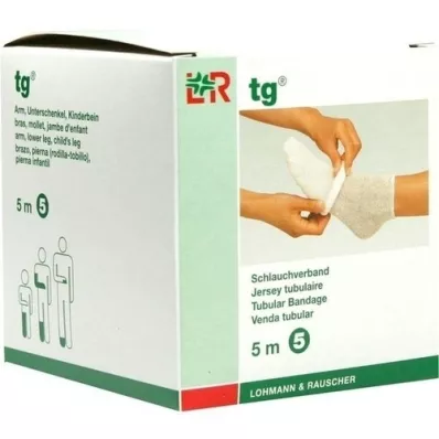 TG Bandage tubulaire taille 5 5 m blanc, 1 pièce TG Bandage tubulaire taille 5 5 m blanc, 1 pièce