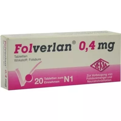 FOLVERLAN comprimés de 0,4 mg, 20 pc