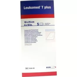 LEUKOMED pansements stériles transp.plus 10x25 cm, 5 pc