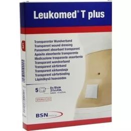 LEUKOMED pansements stériles transp.plus 8x10 cm, 5 pc