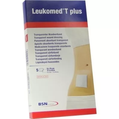 LEUKOMED transp.plus pansements stériles 8x15 cm, 5 pc