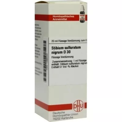 STIBIUM SULFURATUM NIGRUM Dilution D30, 20 ml