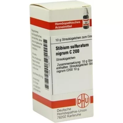 STIBIUM SULFURATUM NIGRUM C 200 globules, 10 g STIBIUM SULFURATUM NIGRUM C 200 globules, 10 g
