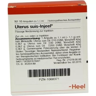 UTERUS SUIS Ampoules Injeel, 10 pc UTERUS SUIS Ampoules Injeel, 10 pc
