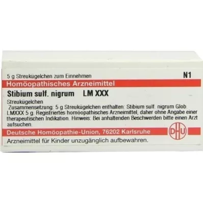 STIBIUM SULFURATUM NIGRUM LM XXX Globules, 5 g