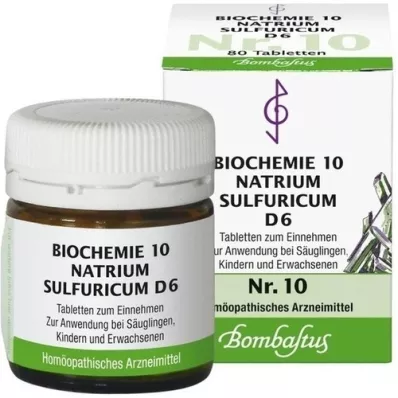 BIOCHEMIE 10 Natrum sulfuricum D 6 comprimés, 80 pc