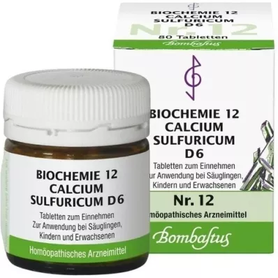BIOCHEMIE 12 comprimés de calcium sulfuricum D 6, 80 pc