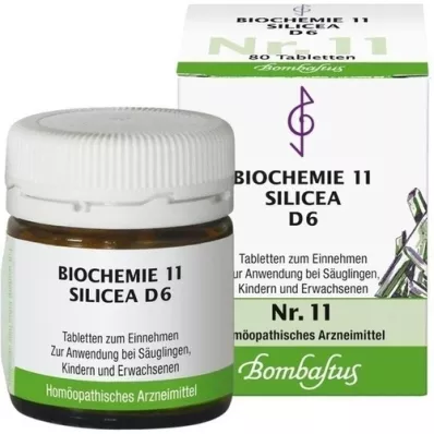 BIOCHEMIE 11 comprimés Silicea D 6, 80 pc