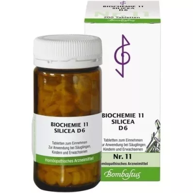 BIOCHEMIE 11 comprimés Silicea D 6, 200 pc