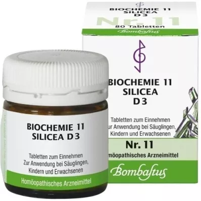 BIOCHEMIE 11 comprimés Silicea D 3, 80 pc