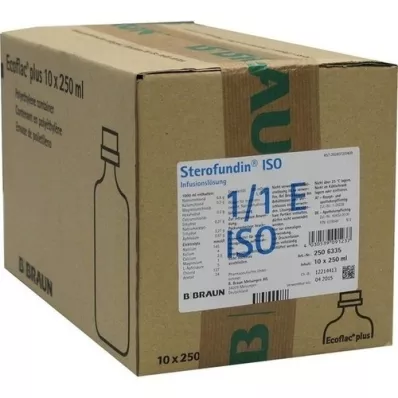 STEROFUNDIN ISO Solution pour perfusion Ecoflac Plus, 10X250 ml