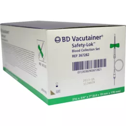 BD VACUTAINER Ensemble de prélèvement sanguin Safety Lok 21 G 18 cm, 50 pcs