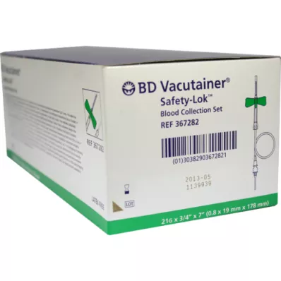 BD VACUTAINER Ensemble de prélèvement sanguin Safety Lok 21 G 18 cm, 50 pcs