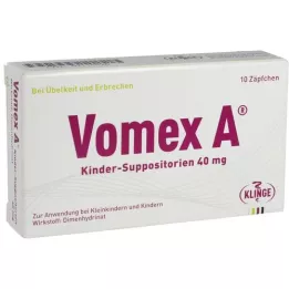 VOMEX Suppositoires pour enfants 40 mg, 10 pc