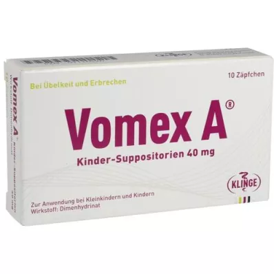 VOMEX Suppositoires pour enfants 40 mg, 10 pc