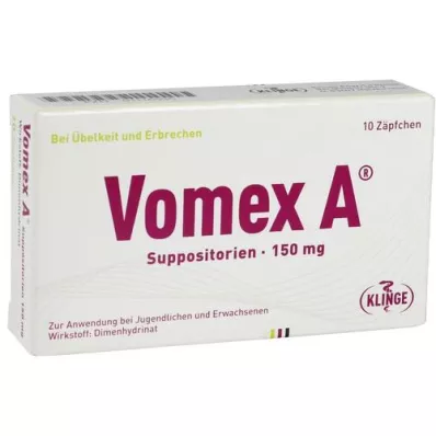VOMEX A 150 mg suppositoires, 10 pc