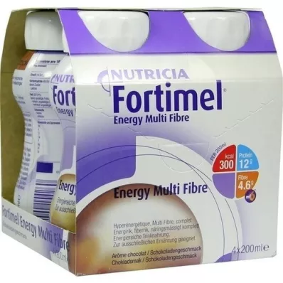 FORTIMEL Energy MultiFibre arôme chocolat, 4X200 ml