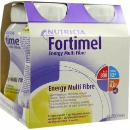 FORTIMEL Energy MultiFibre arôme vanille, 4X200 ml
