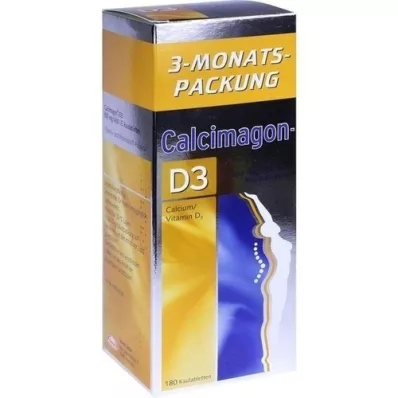 CALCIMAGON Comprimés à croquer D3, 180 pc