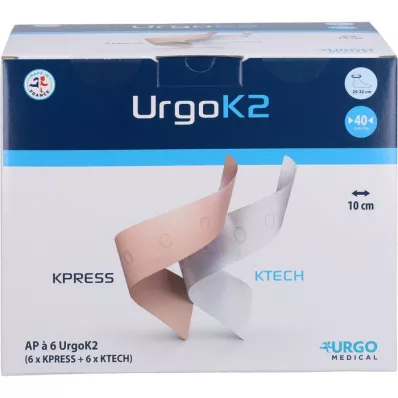 Urgok2 Système de compression 10 cm Circonférence de la cheville 25-32 cm, 6 pcs