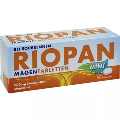 RIOPAN Comprimés destomac Menthe 800 mg comprimés à croquer, 50 pc