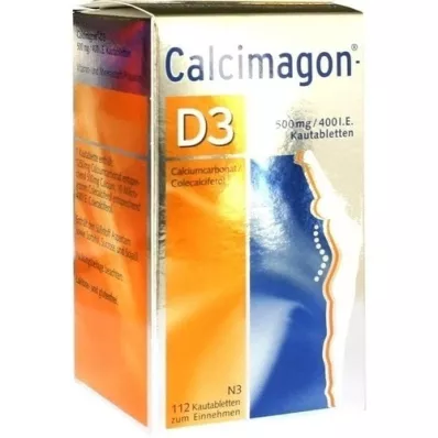 CALCIMAGON Comprimés à croquer D3, 112 pc