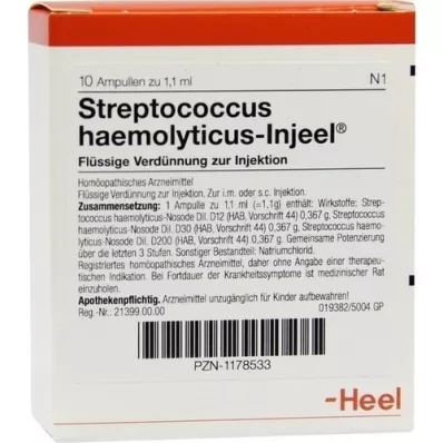 STREPTOCOCCUS HAEMOLYTICUS Ampoules Injeel, 10 pc