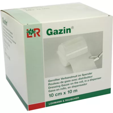 GAZIN Bandage de gaze 10 cmx10 m 8 fois, 1 pièce