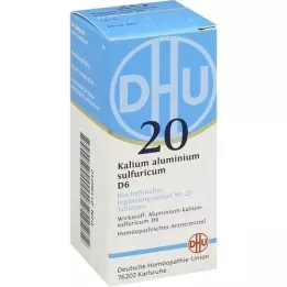 BIOCHEMIE DHU 20 potassium alun.sulfur.D 6 comprimés, 80 pc