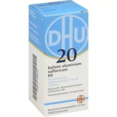 BIOCHEMIE DHU 20 potassium alun.sulfur.D 6 comprimés, 80 pc
