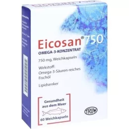 EICOSAN 750 capsules molles concentrées oméga-3, 60 pc