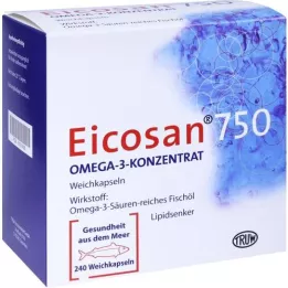 EICOSAN 750 capsules molles concentrées oméga-3, 240 pc