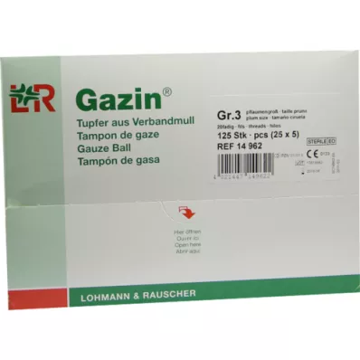 GAZIN Écouvillon prune stérile 2+3 protecteur R.o.RK, 125 pc