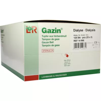 GAZIN Écouvillon de dialyse 2+3 stérile avec anneau de protection, 125 pièces