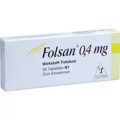 FOLSAN comprimés de 0,4 mg, 20 pc