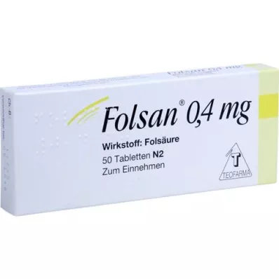 FOLSAN comprimés de 0,4 mg, 50 pc