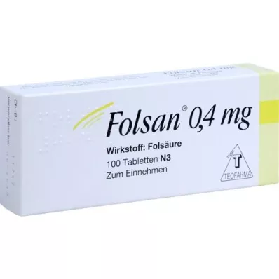 FOLSAN comprimés de 0,4 mg, 100 pc FOLSAN comprimés de 0,4 mg, 100 pc
