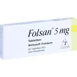 FOLSAN comprimés de 5 mg, 20 pc