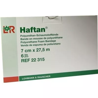 HAFTAN Bandage en mousse 7 cmx27,5 m, 6 pc