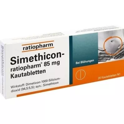 SIMETHICON-ratiopharm 85 mg comprimés à croquer, 20 pc