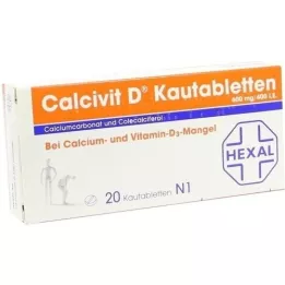 CALCIVIT D Comprimés à croquer, 20 pc