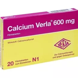 CALCIUM VERLA 600 mg comprimés pelliculés, 20 pc