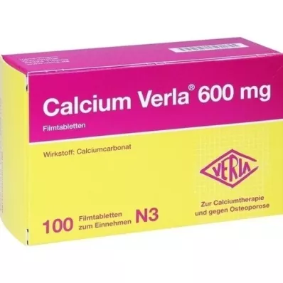 CALCIUM VERLA 600 mg comprimés pelliculés, 100 pc CALCIUM VERLA 600 mg comprimés pelliculés, 100 pc