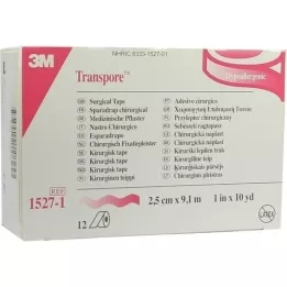 TRANSPORE Plâtre 2,5 cmx9,1 m, 12 pièces