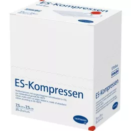 ES-KOMPRESSEN stérile 7,5x7,5 cm 8 fois, 25X2 pc